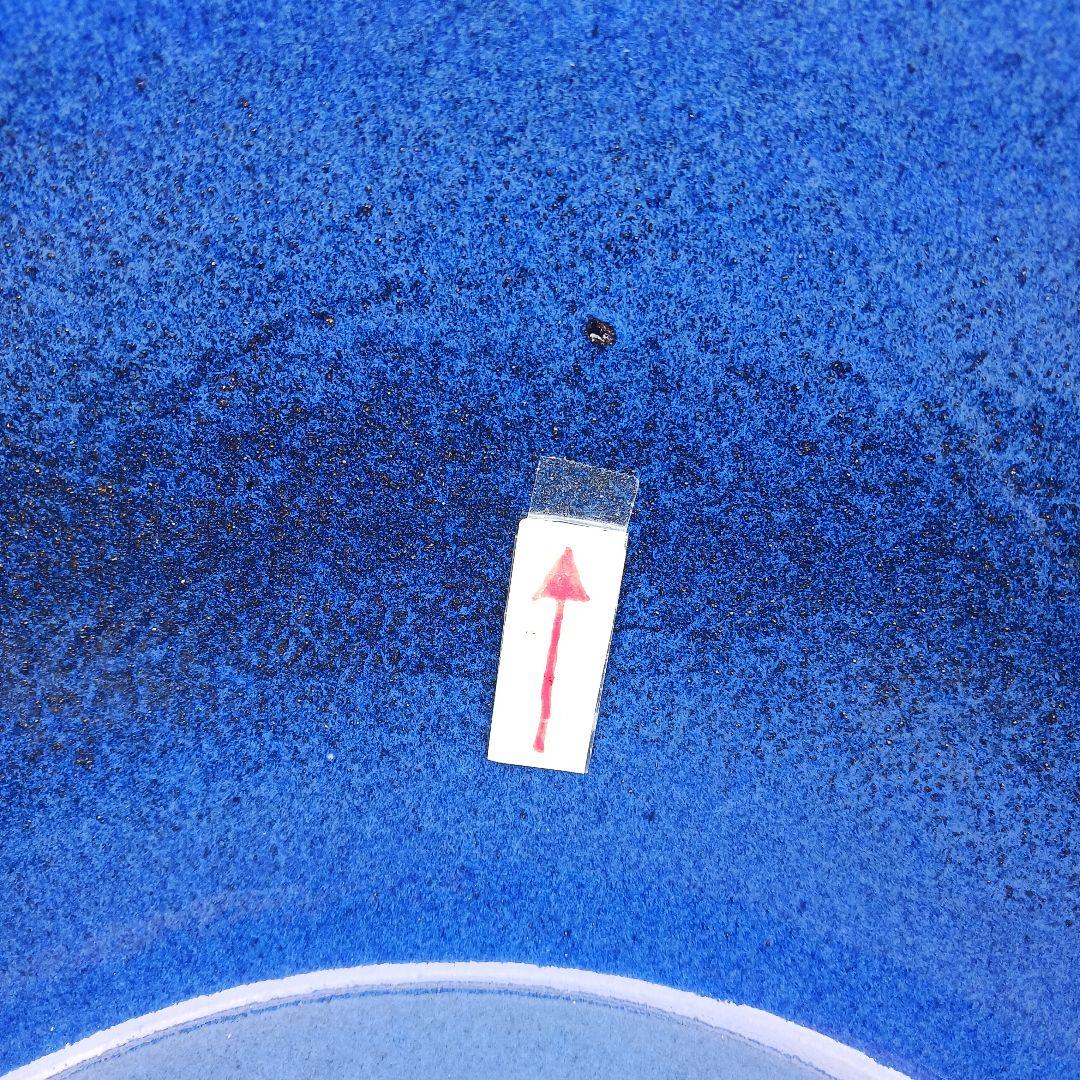 新品　∅50　特大　陶器　睡蓮鉢　手造り　メダカ鉢　難有　ラピスブルー　青LDB