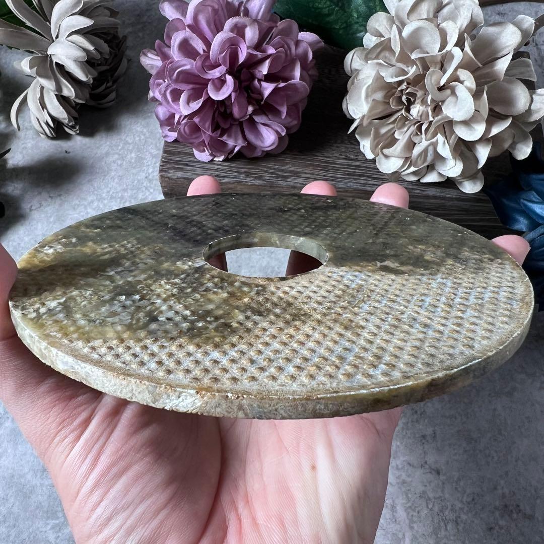 【中国古玩】玉璧　16cm 玉壁　古玉　玉石