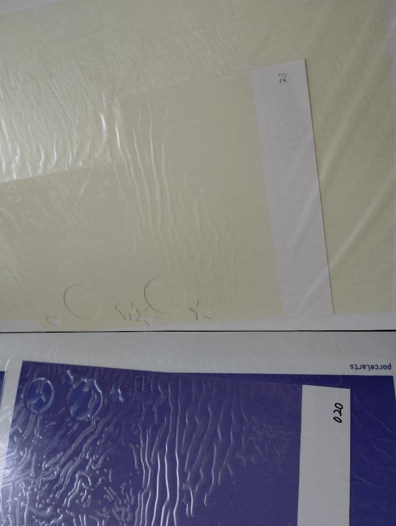 【サロン閉店】ポーセラーツ　無地転写紙　新品　70枚以上　全色（写真はごく一部）