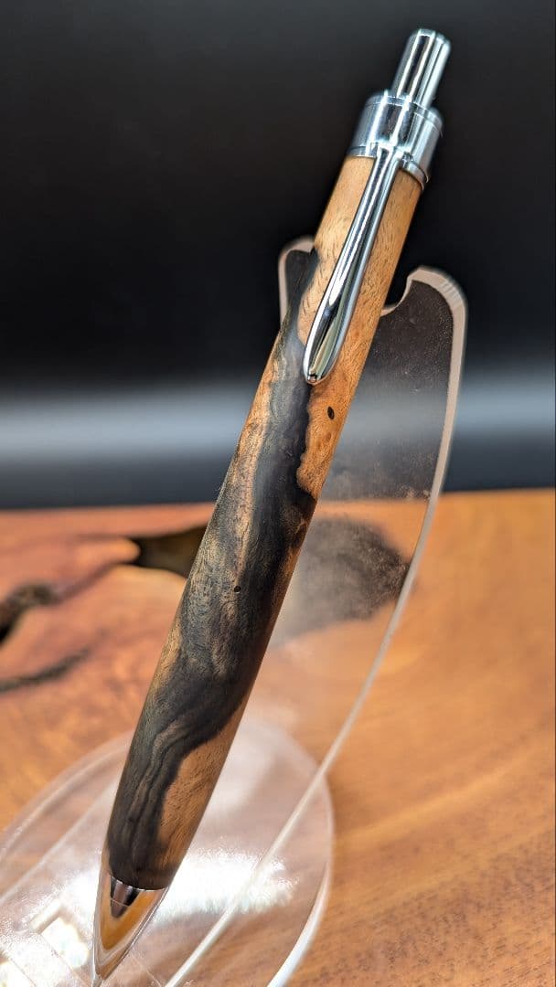 577極上　黒檀　瘤杢　木材シャーペン　ボールペン