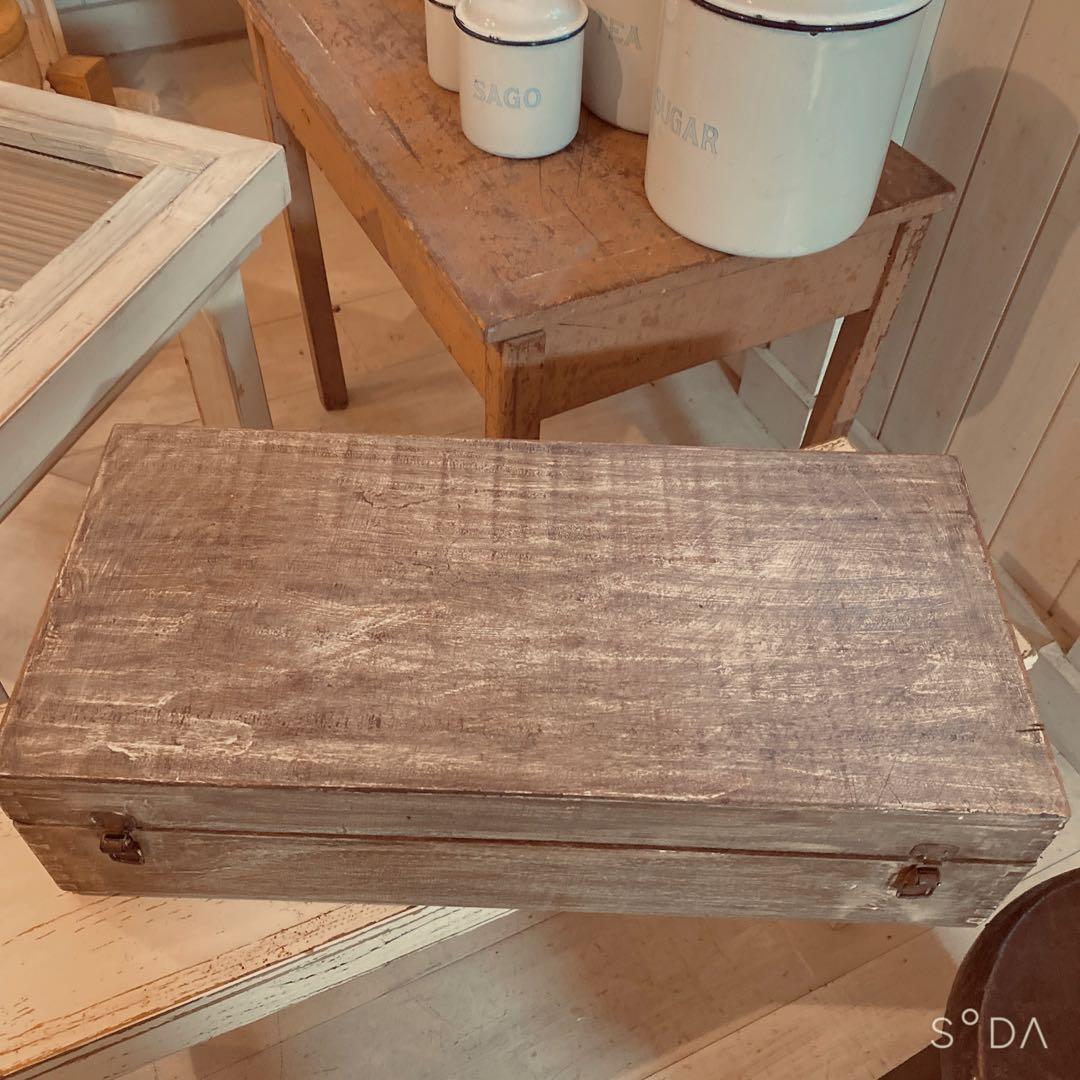 アンティーク木箱　古い木箱　ガーデン