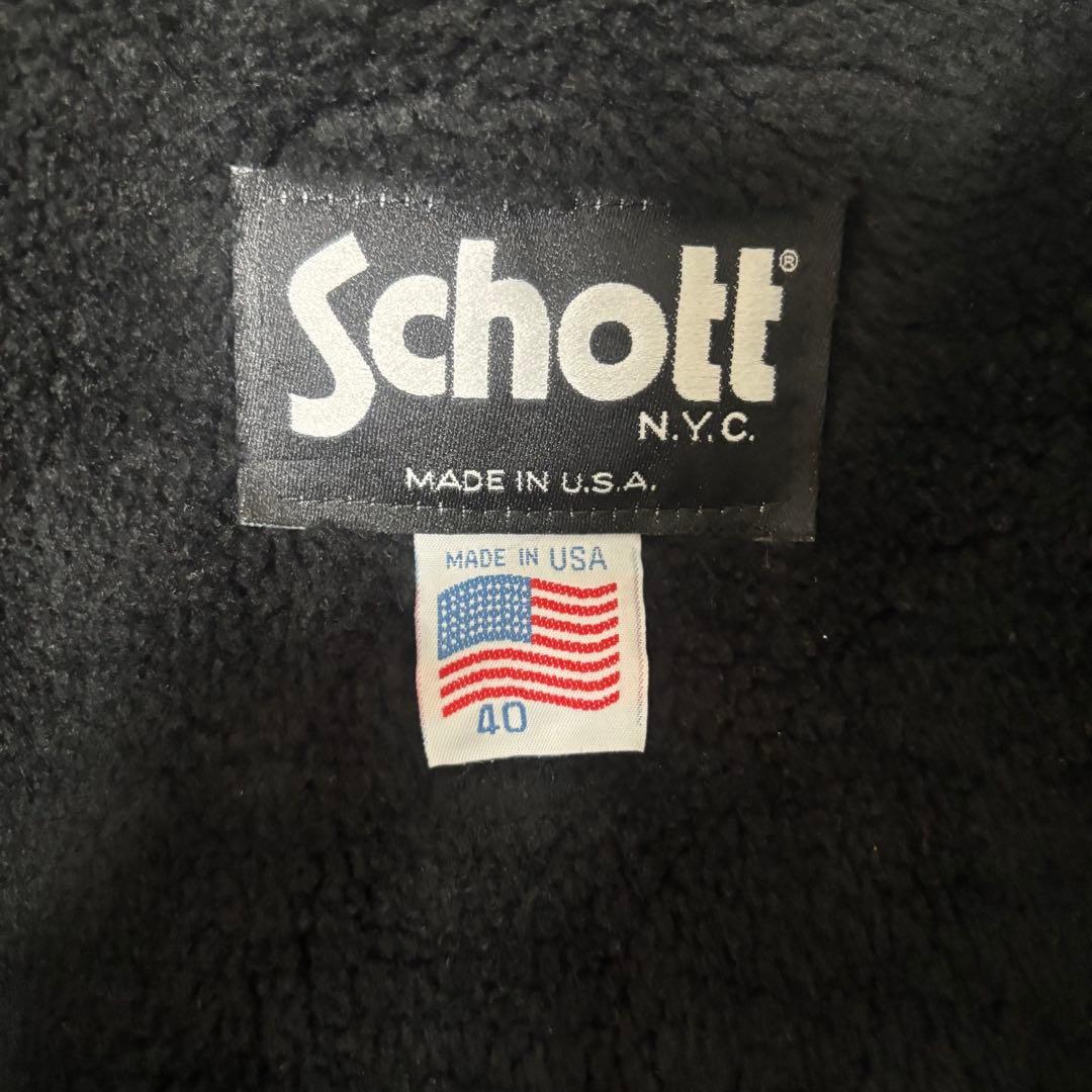 人気✨schott AT101 レザージャケット　シングルライダース　40 黒
