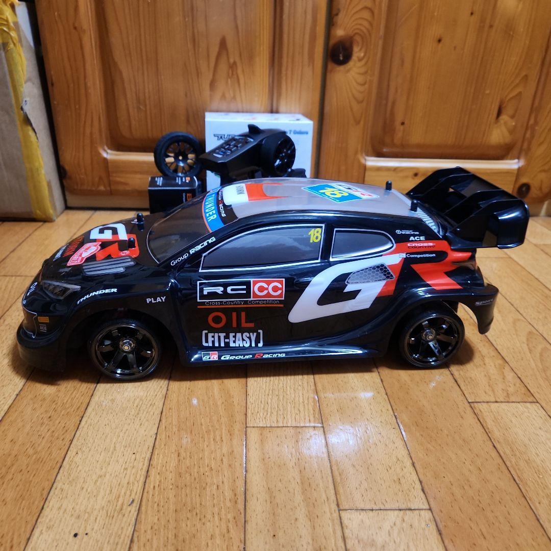 タミヤ ドリフト ラジコン フルセット　TT02　黒　ラリー　ボディ　tt01②