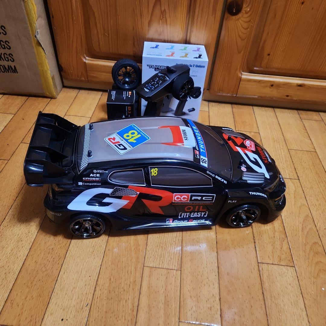 タミヤ ドリフト ラジコン フルセット　TT02　黒　ラリー　ボディ　tt01②