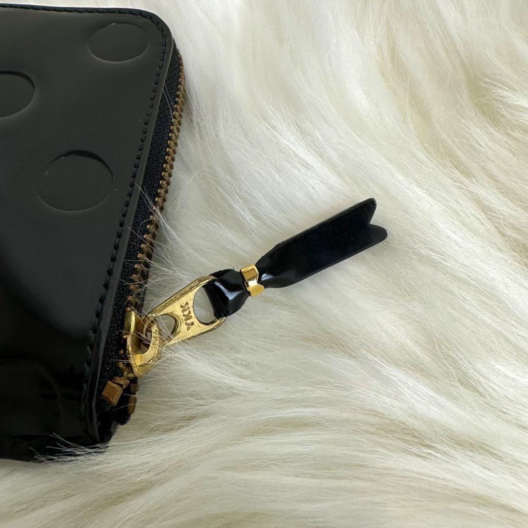 【名作 定番】コムデギャルソン⭐︎ポルカドット L字ジップ エンボス 財布 希少