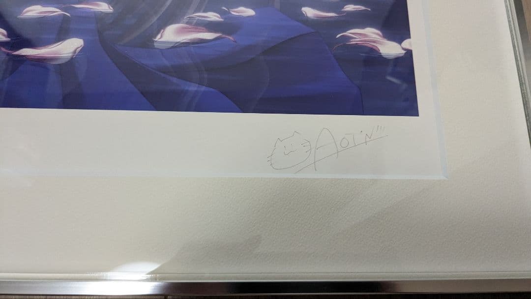 【美品】版画 ミクスドメディア 西又葵 BLUE ANGEL2 66/120