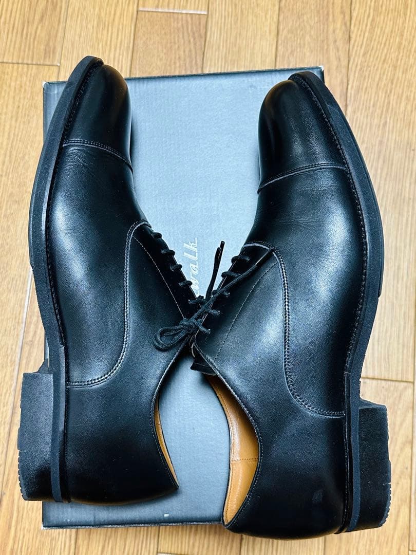 新品❗️日本限定アシックスランウォーク813Rドレスシューズ黒3E牛革27.5cm