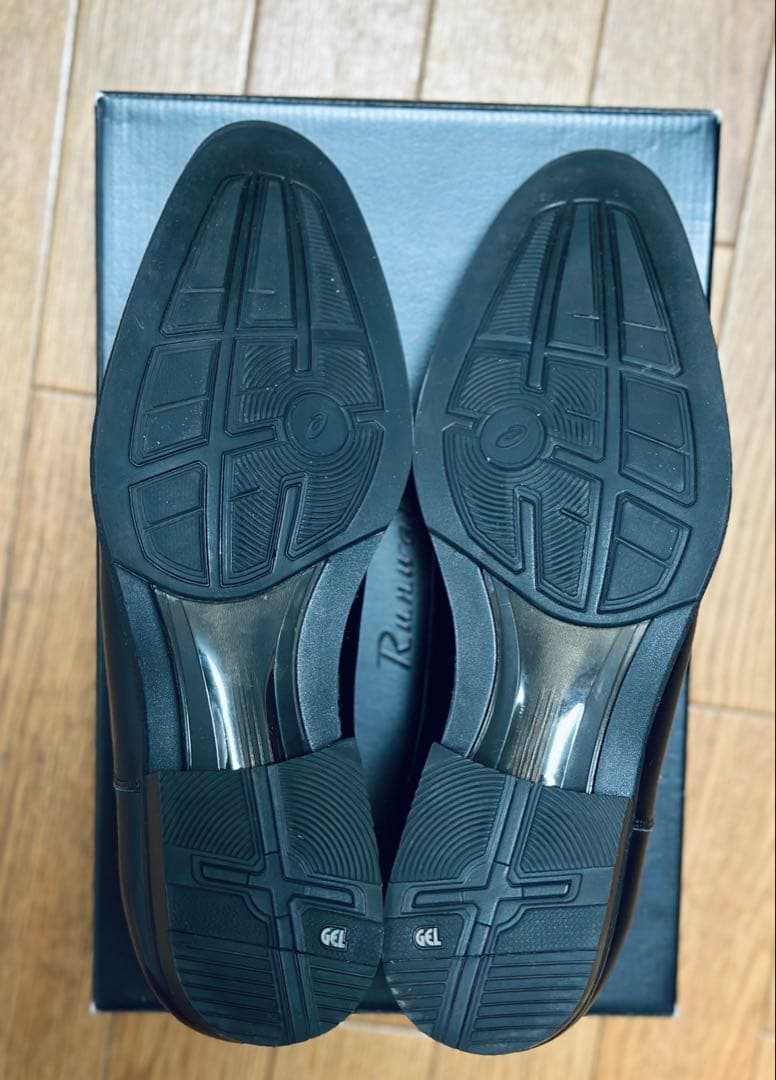 新品❗️日本限定アシックスランウォーク813Rドレスシューズ黒3E牛革27.5cm