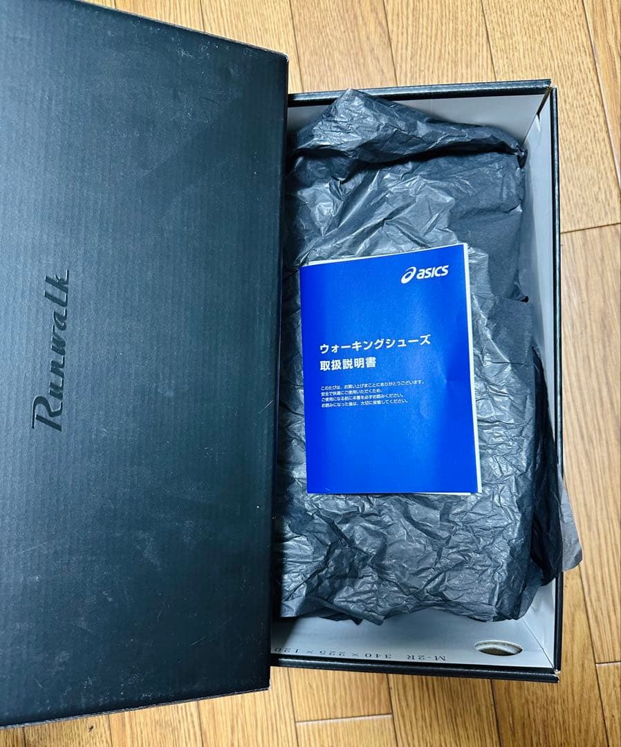 新品❗️日本限定アシックスランウォーク813Rドレスシューズ黒3E牛革27.5cm