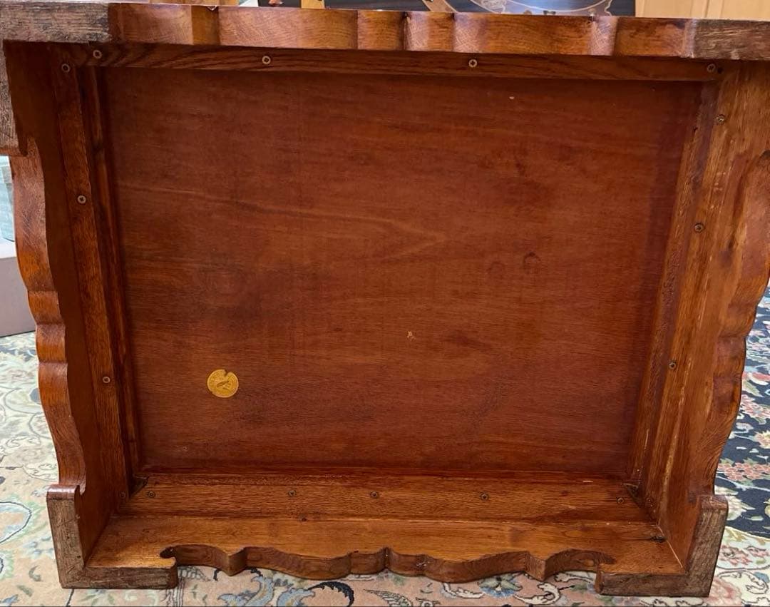 寄木箪笥　木象嵌　３段チェスト　サイドボード 整理箪笥　寄木細工　鍵付き　②