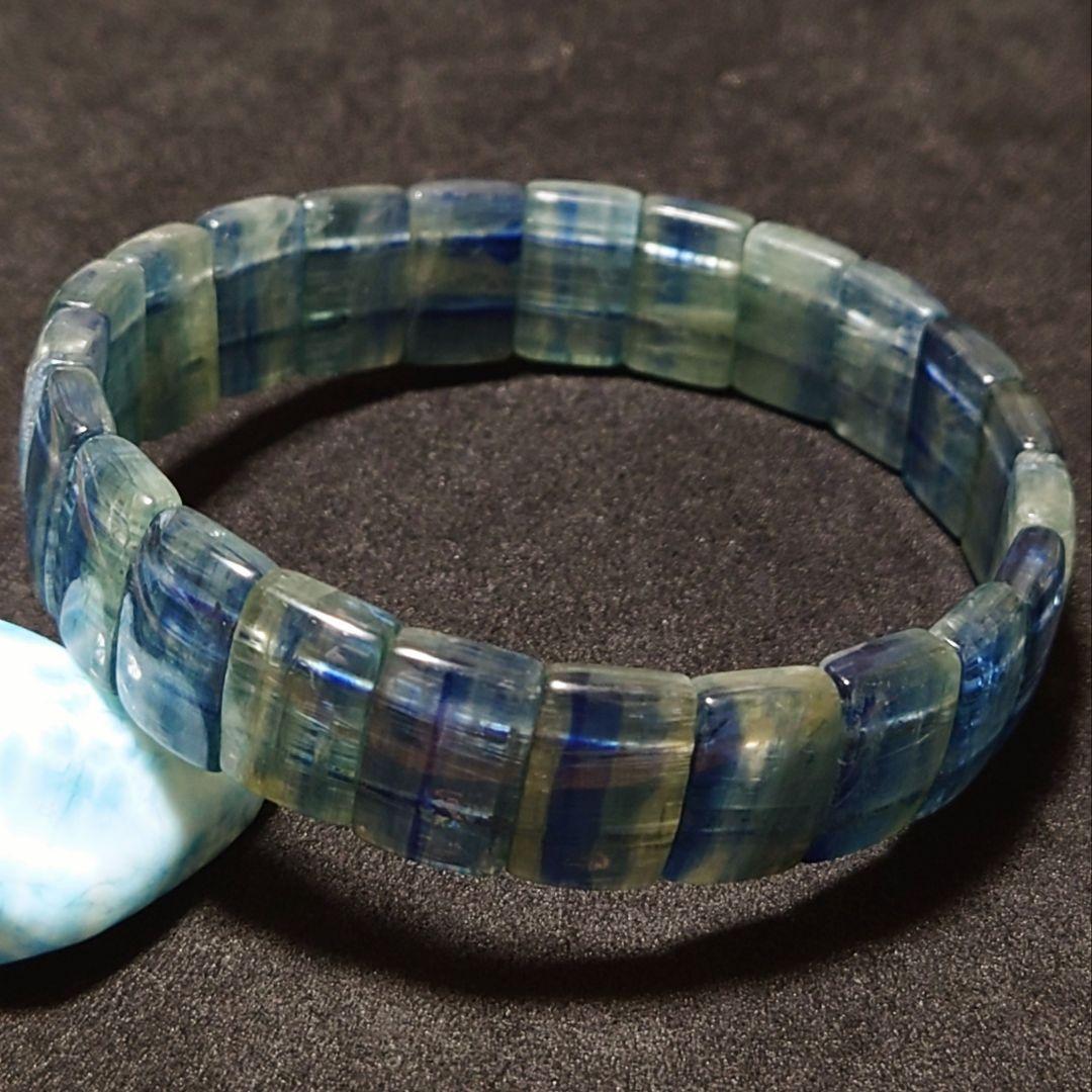 ★ブルーグリーンカイヤナイト バングル ブレスレット②(SA~SA+)