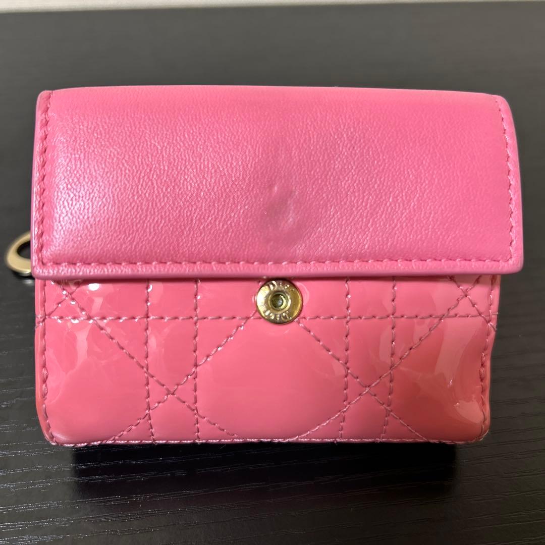 クリスチャンディオール 三つ折り財布 コンパクトウォレットカナージュ