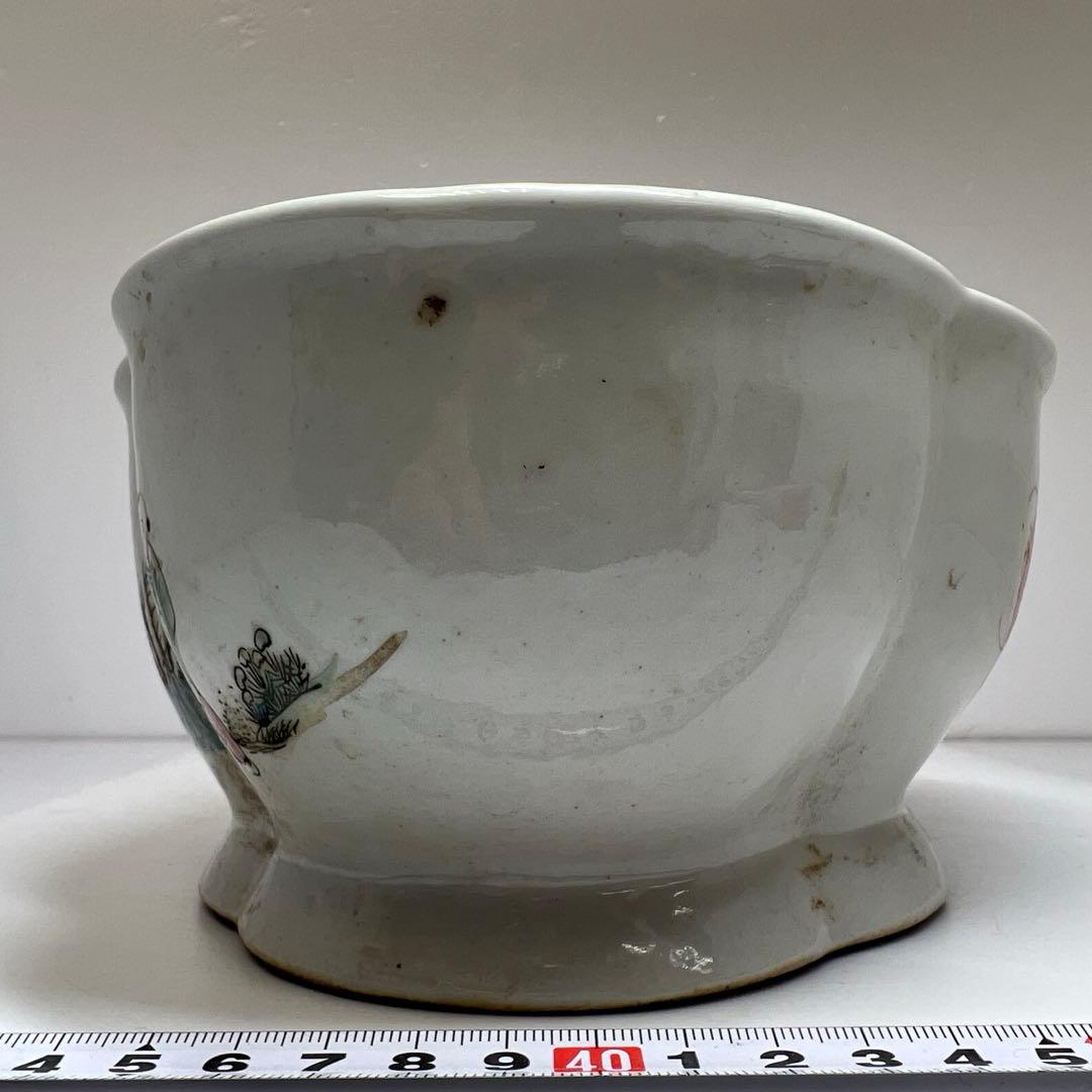 中国清時代　大清同治年製　粉彩大鉢　幅27.2㎝トヒチサ　東な7-1201⭐︎2F