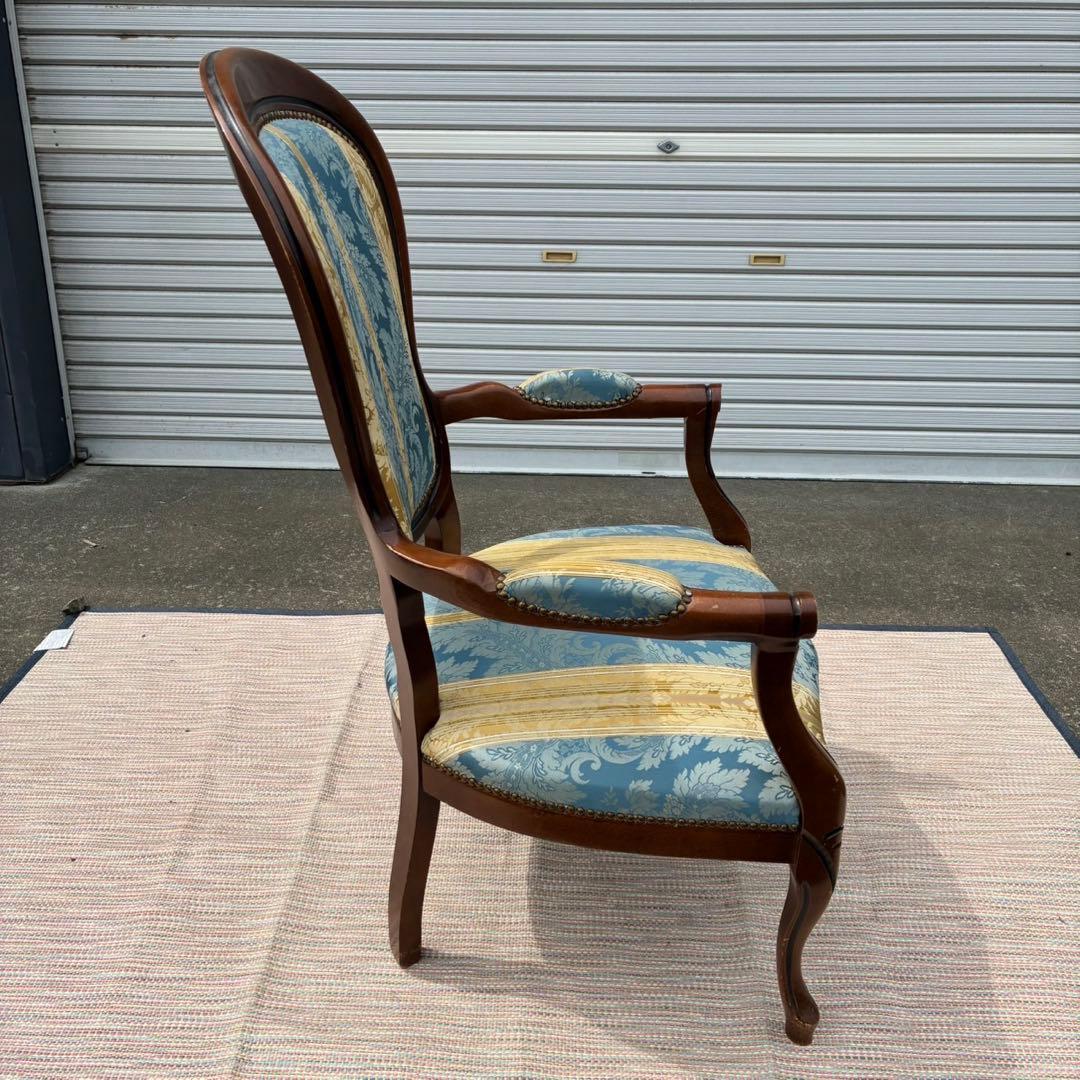 【送料込】アンティーク 家具　アームチェア 猫脚 猫足 椅子　1人掛けソファ