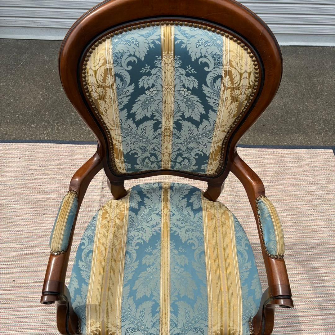 【送料込】アンティーク 家具　アームチェア 猫脚 猫足 椅子　1人掛けソファ