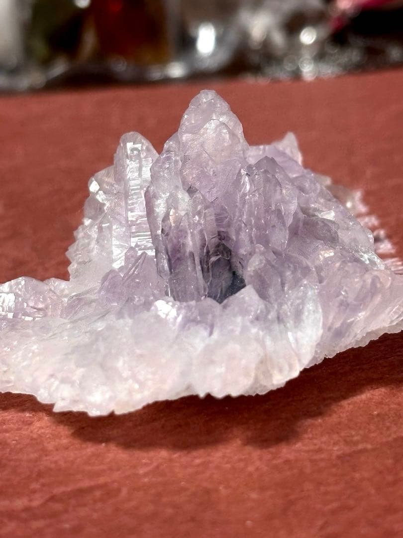 【希少】フラワーアメジスト 原石(ブラジル産)ラベンダーアメジストカラー