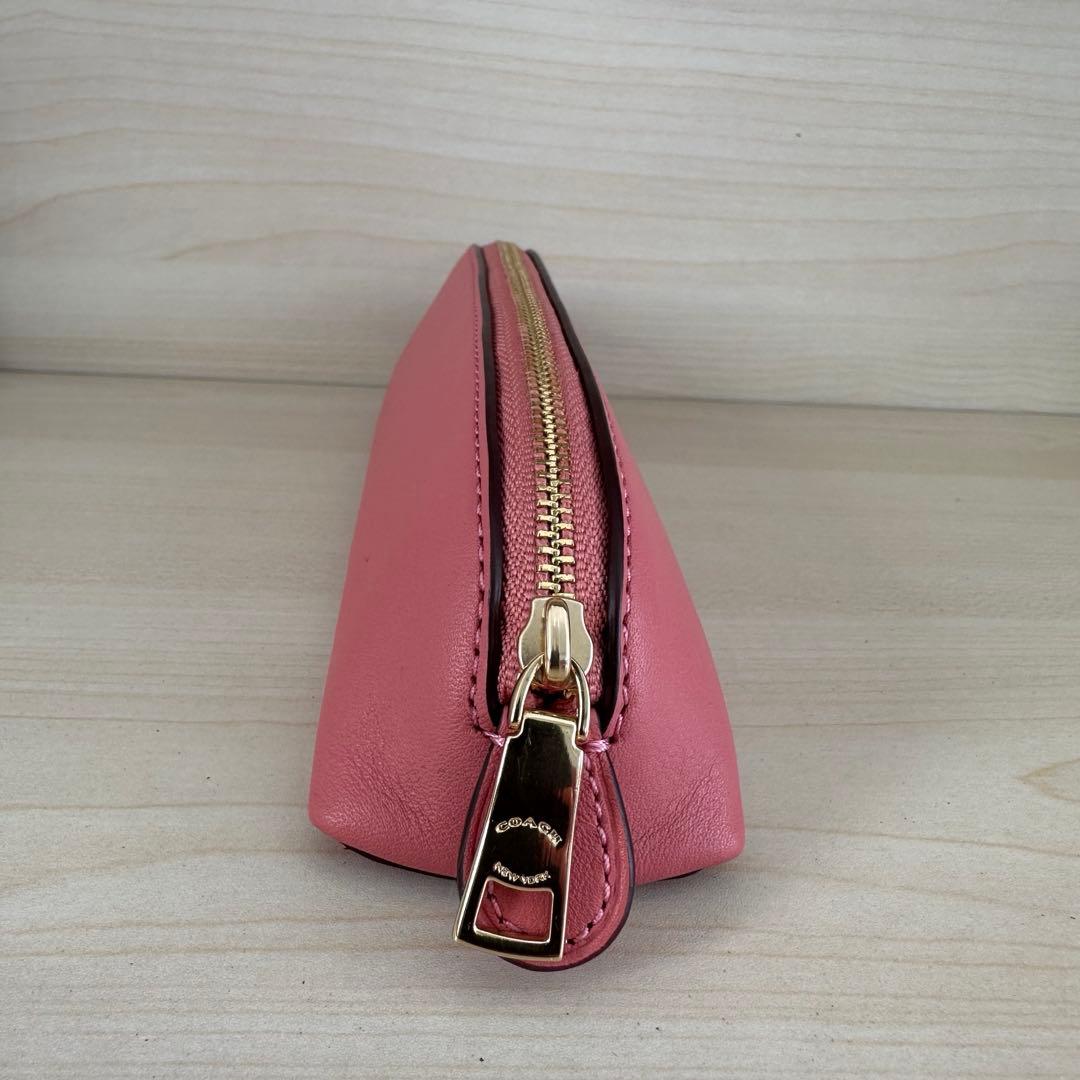 COACH コーチ 本革 レザー ペンケース CF152 タフィー ピンク新品