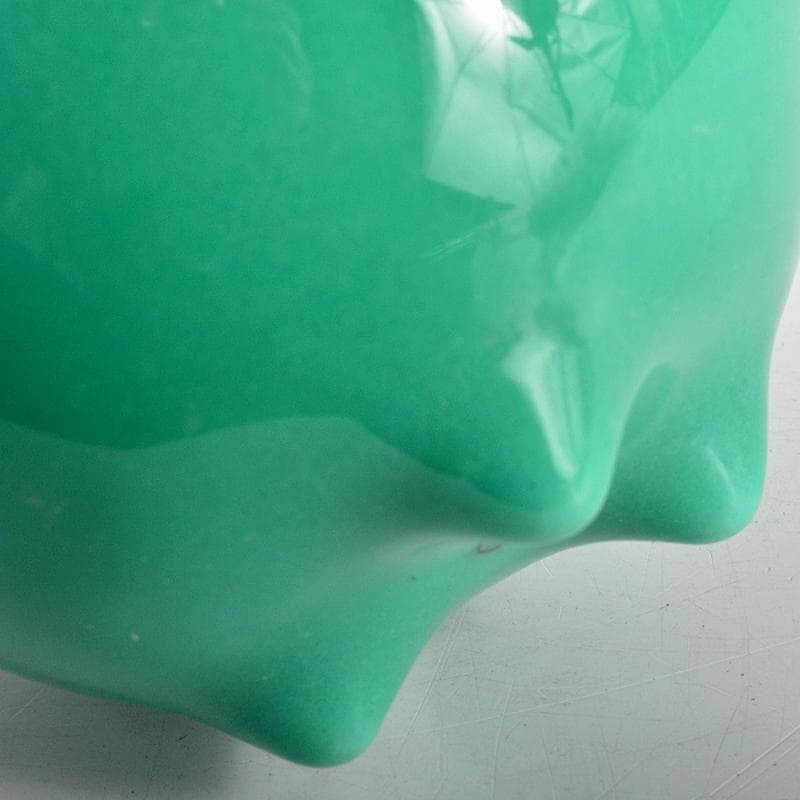 七宝焼　安藤七宝店　象嵌　青色香炉　時代箱付　F　R5554