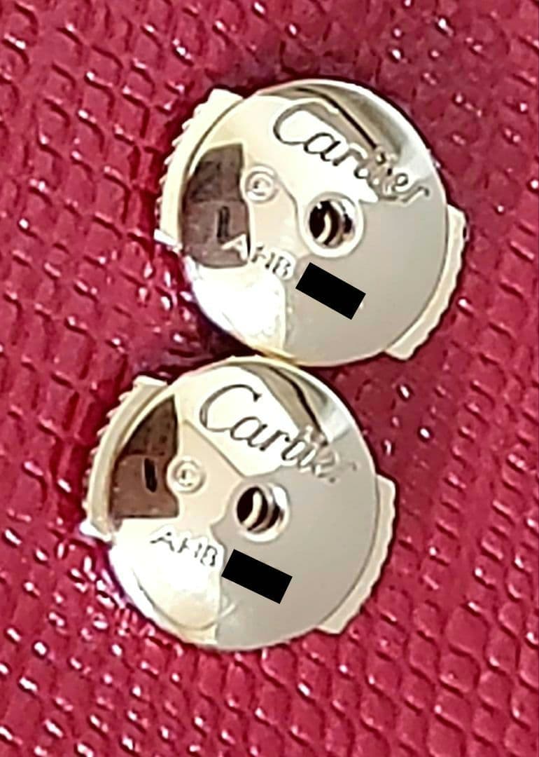 ※やや訳あり☆カルティエ ダムール K18PG ピンクサファイアピアス 証明書有