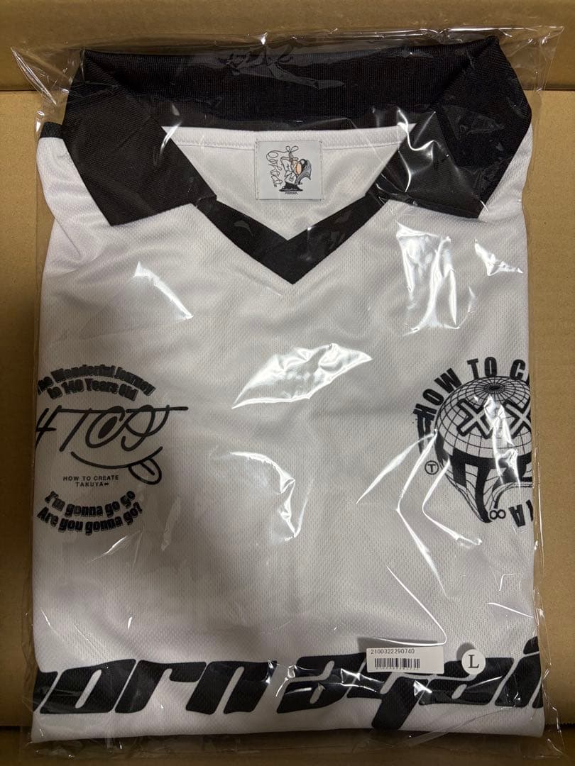 【新品】TAKUYA∞の創り方 フットボール シャツ/ホワイト L