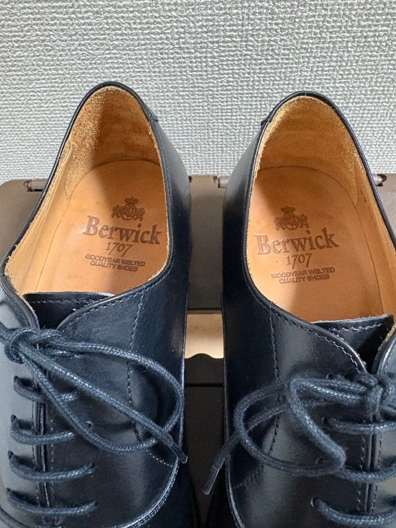 使用数回程度 berwick1707 ストレートチップ ブラック UK7