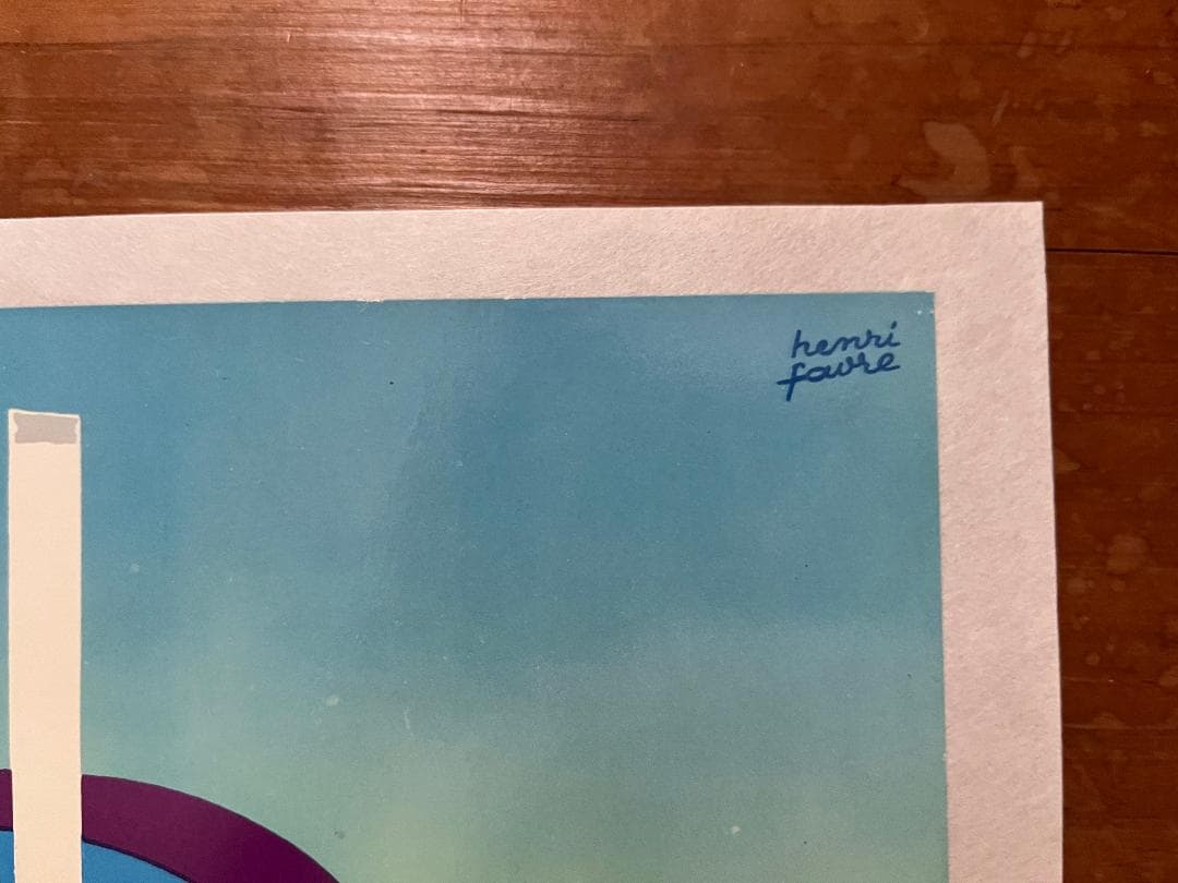 DISQUE BLEU by Henri Faure 1960s リトポスター