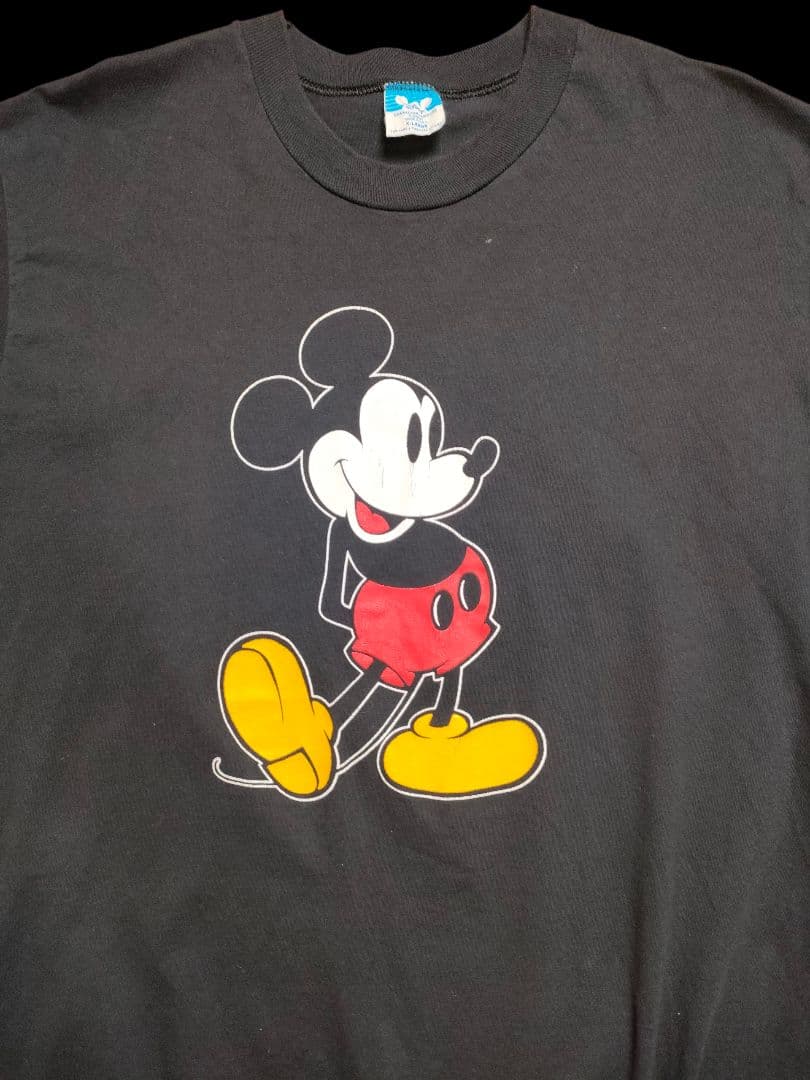80s USA製 ミッキー ビンテージTシャツ 青タグ XL