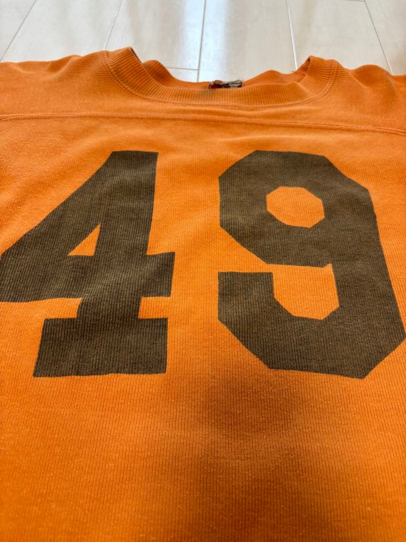 50s 60s ヴィンテージ 染込み　フットボールシャツ