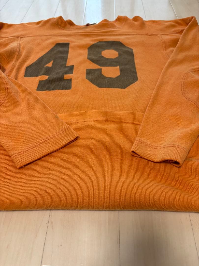 50s 60s ヴィンテージ 染込み　フットボールシャツ