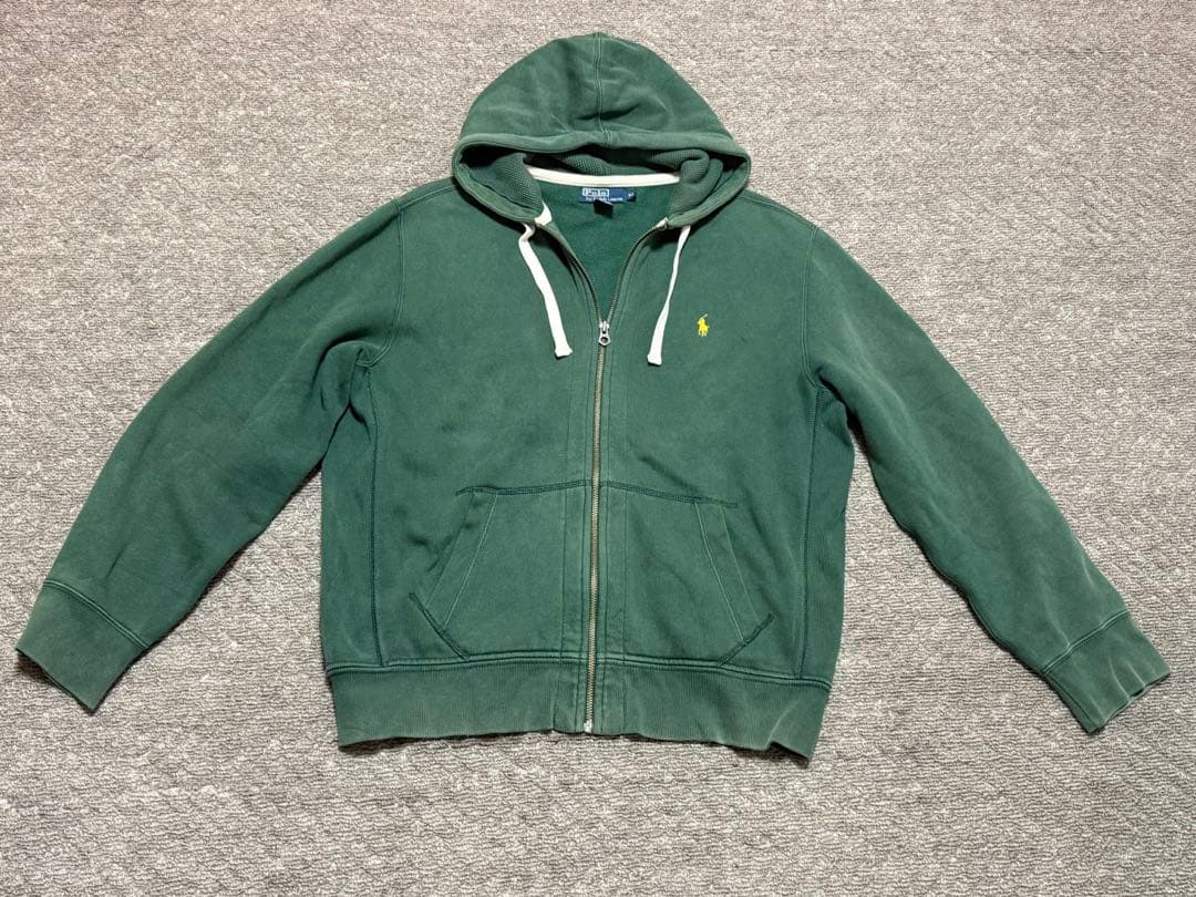 【古着】Polo by Ralph Lauren グリーンパーカー XL