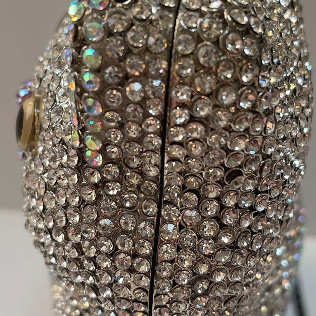 ネコ型 猫型 ダイカット ラインストーン バッグ 鞄 キラキラ パーティー 豪華