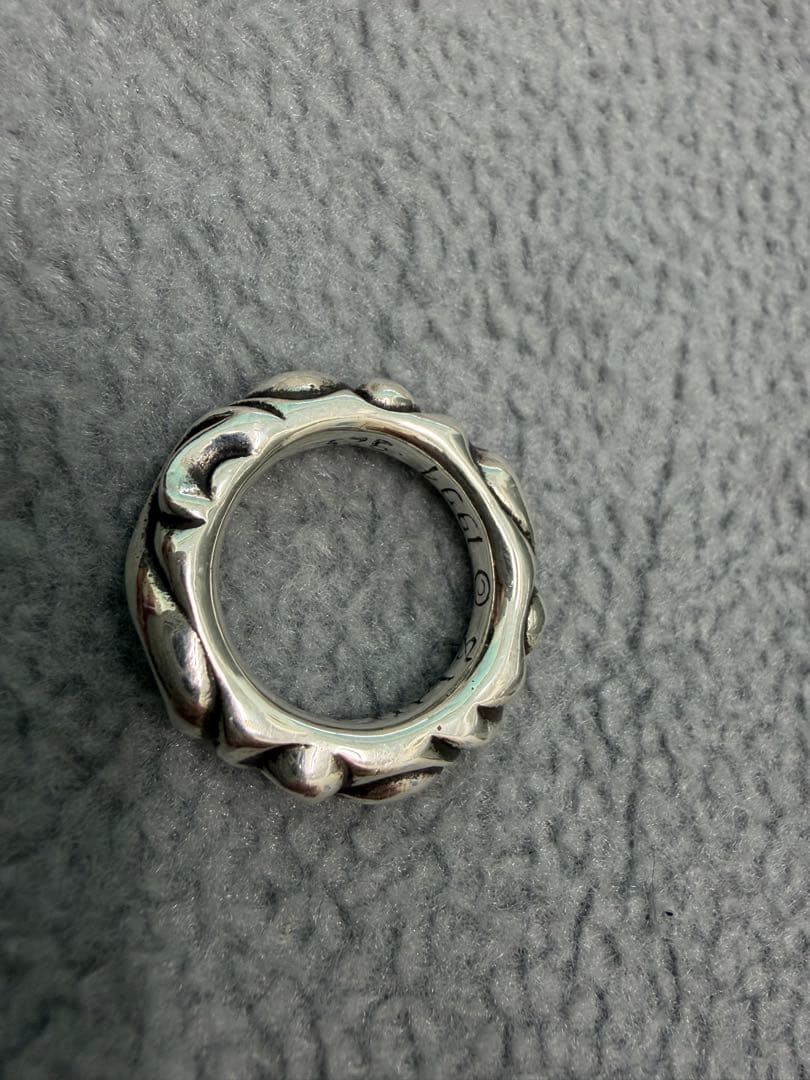 美品即発送クロムハーツ　スクロールバンド　リング　指輪　US4号(JP6.5号)