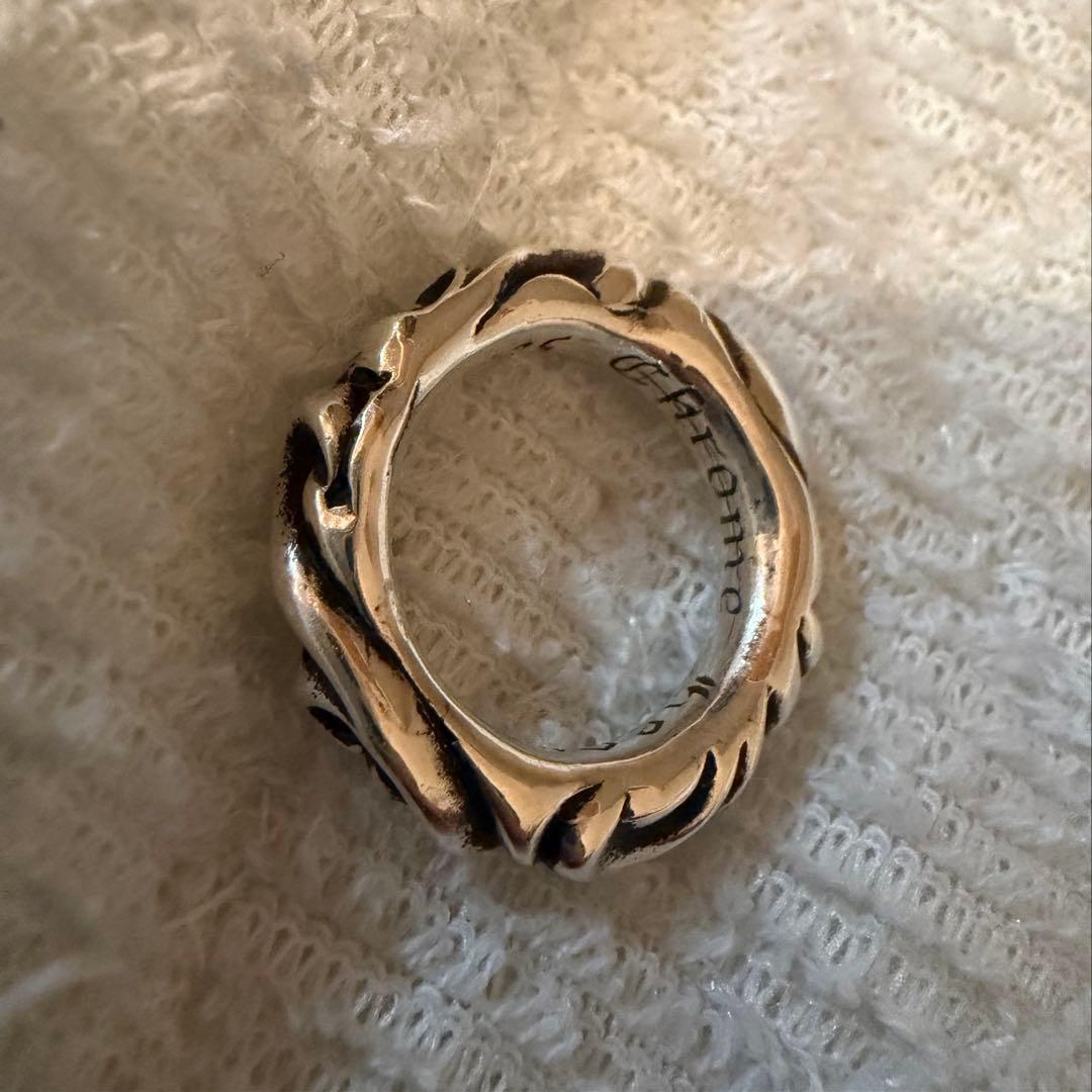 美品即発送クロムハーツ　スクロールバンド　リング　指輪　US4号(JP6.5号)