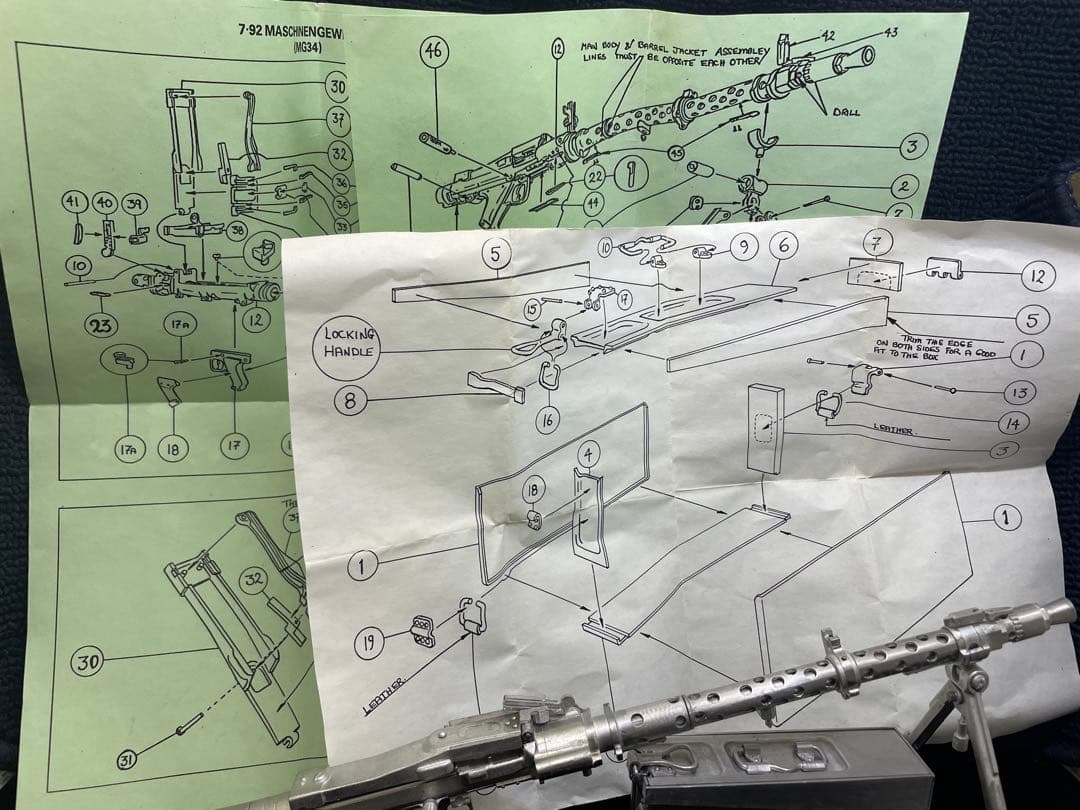 ホワイトメタル製　1/4 MG34 34型 弾薬箱　完成品