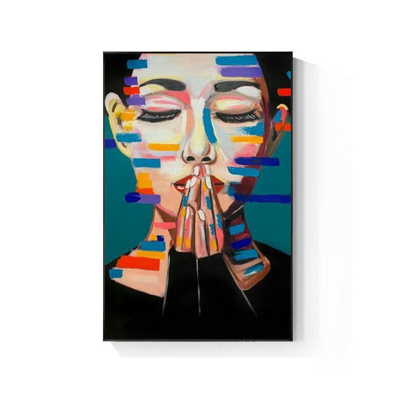 現代ファッション軽いリビング装飾画北欧風美人抽象人物掛け玄関廊下縦版画