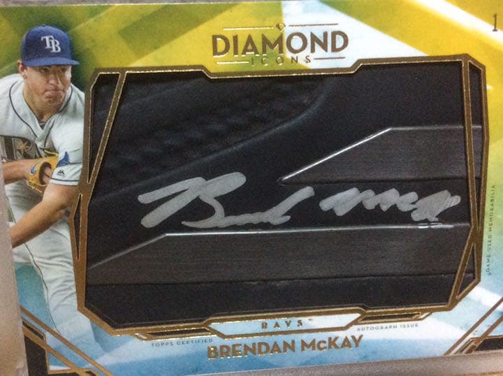 Brendan McKayルーキー直書き直筆サインカード実使用 1/1