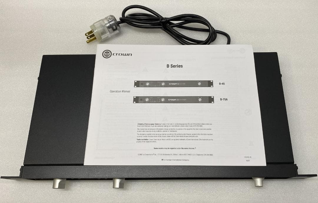 クラウン CROWN D-45 ステレオパワーアンプ 動作OK・美品