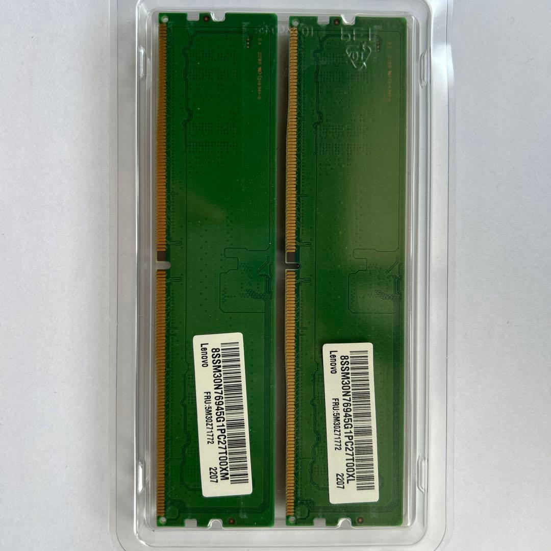 ディスクトップ用メモリー　DDR5-4800 8GB x 2枚　SAMSUNG製