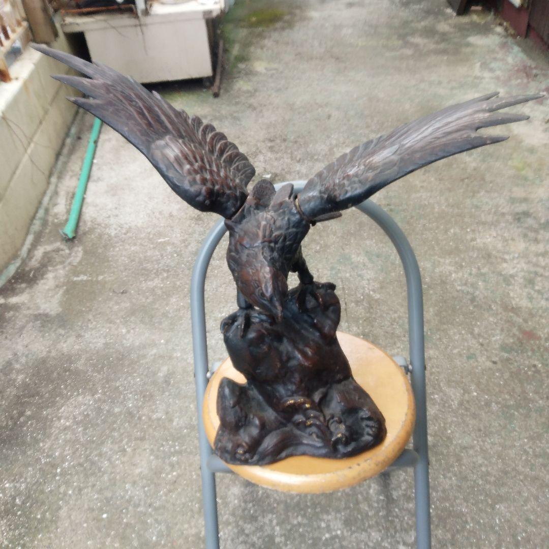 ブロンズ 鷲の彫刻 約30cm アートオブジェ