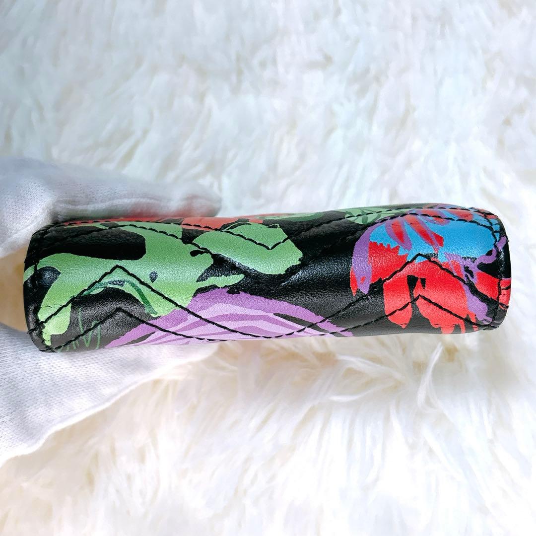 美品✨グッチ ケンスコット GGマーモント 二つ折り財布 キルティング 花柄