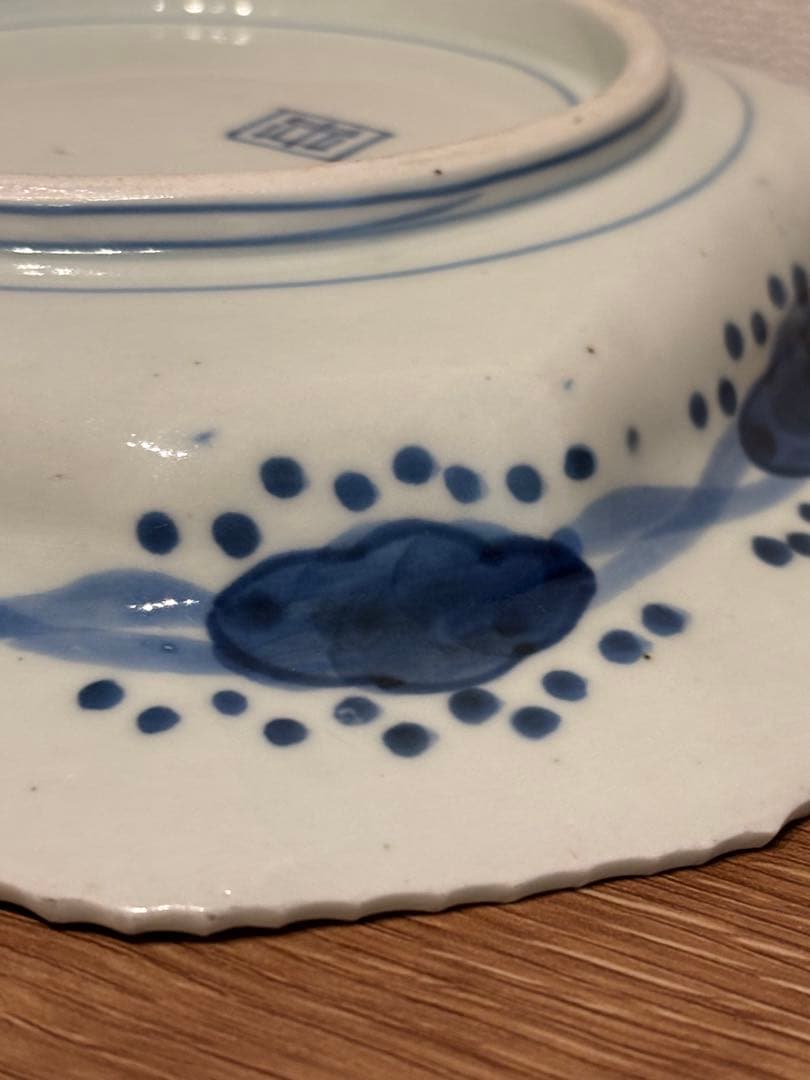 古伊万里 伊万里焼 角皿 染付花の図八角皿