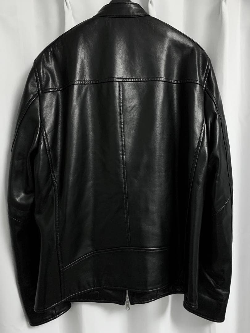 希少XL◎NANO UNIVERSE 羊革 ラムレザー 名作 シングルライダース