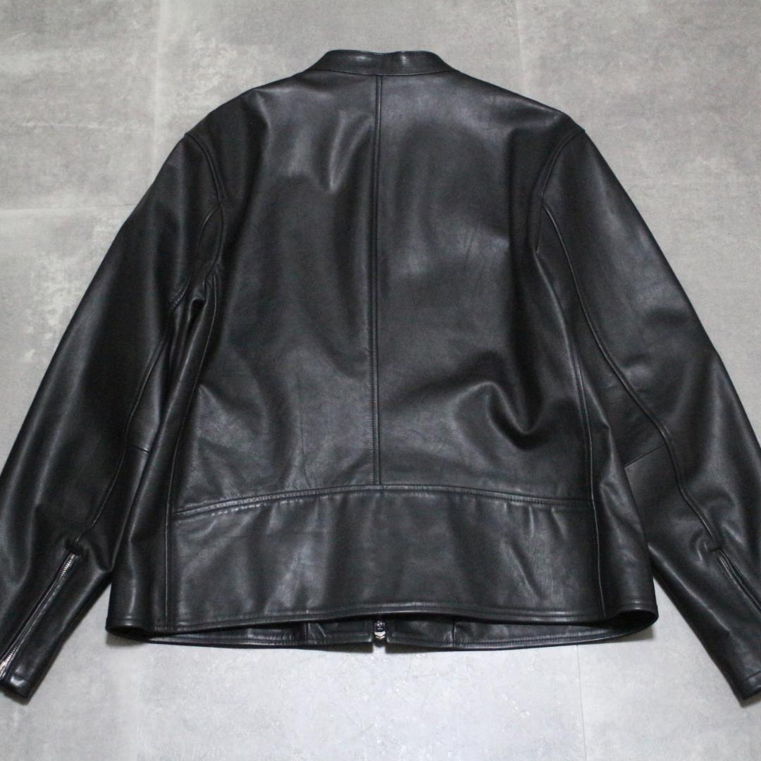 美品 大きいサイズ 9.9万円 Theory レザージャケットメンズ XXL 黒