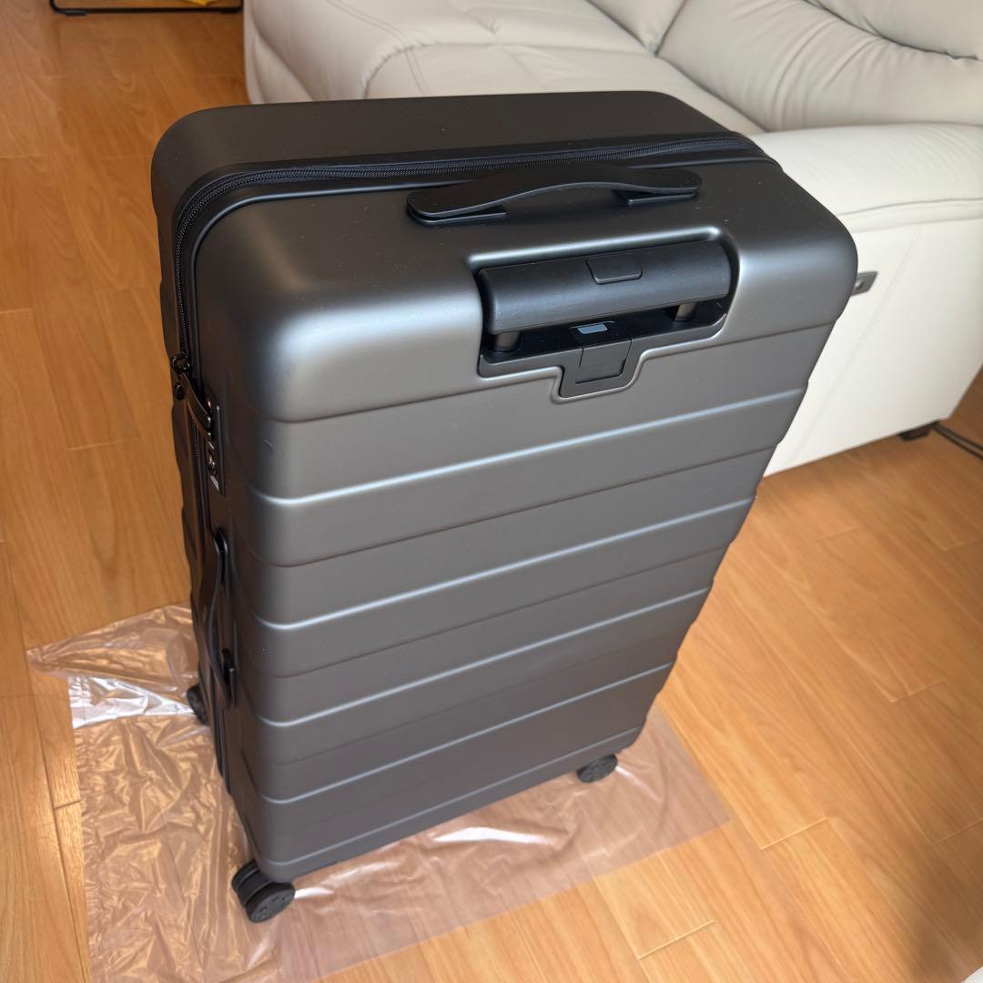 無印良品☆ストッパー機能　ハードキャリーケース　グレー　75L