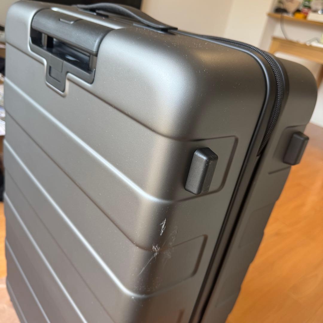 無印良品☆ストッパー機能　ハードキャリーケース　グレー　75L