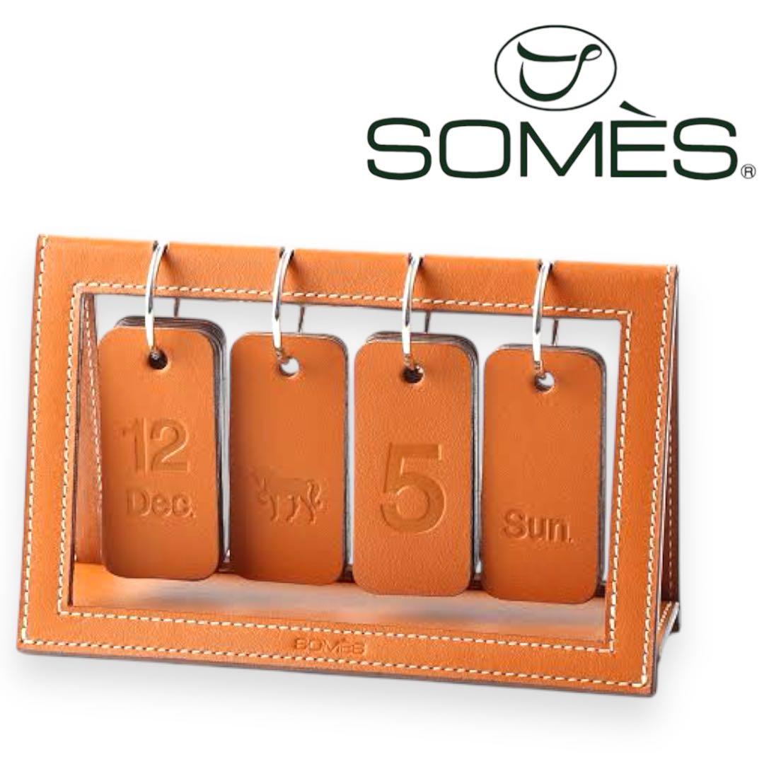 ★美品★ SOMES SADDLEソメスサドル ドムス 万年カレンダー レザー