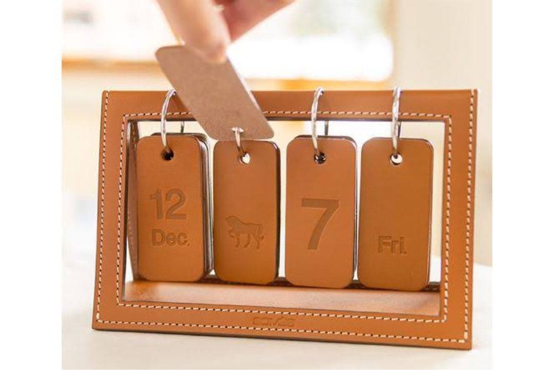 ★美品★ SOMES SADDLEソメスサドル ドムス 万年カレンダー レザー