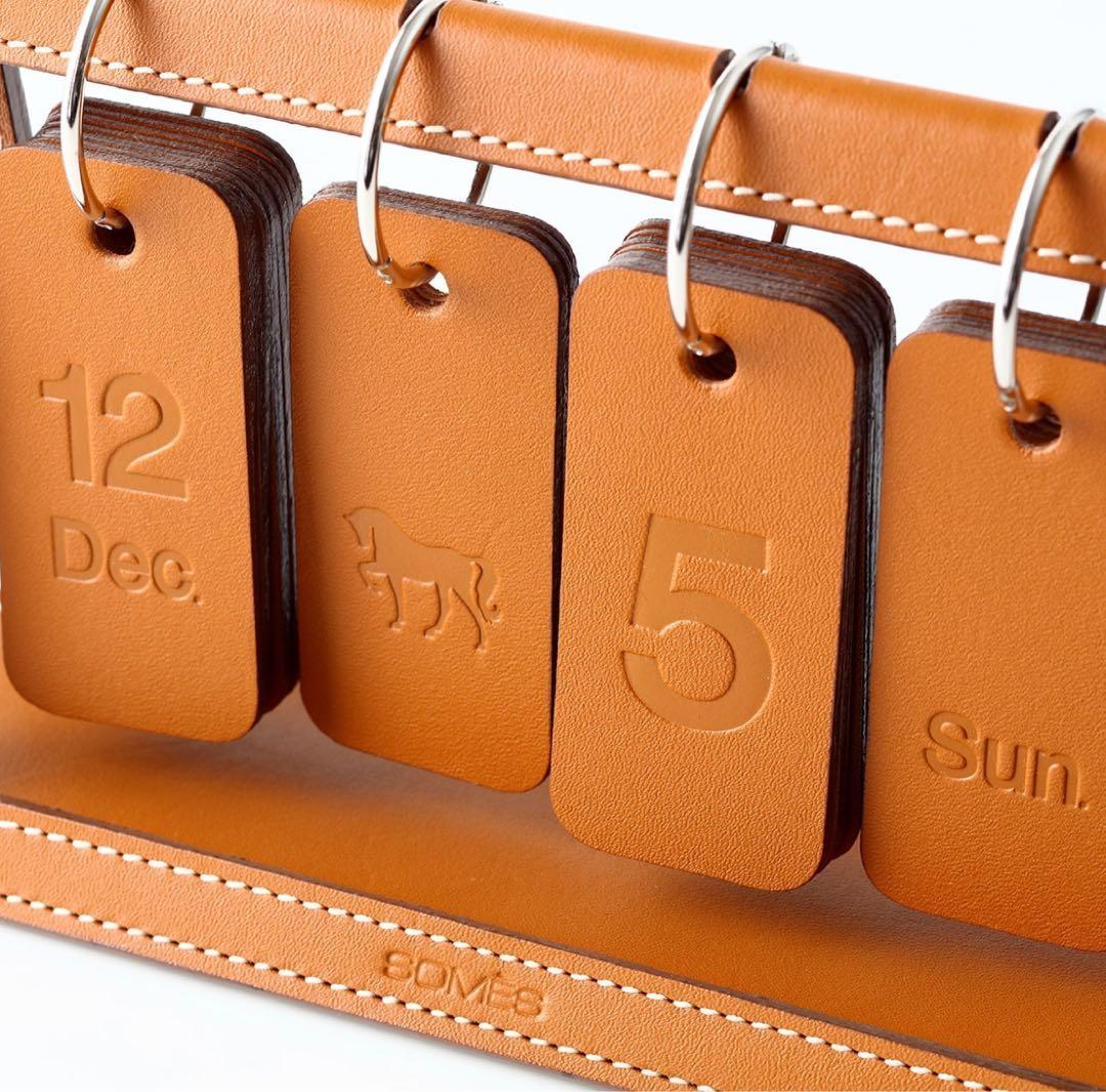 ★美品★ SOMES SADDLEソメスサドル ドムス 万年カレンダー レザー