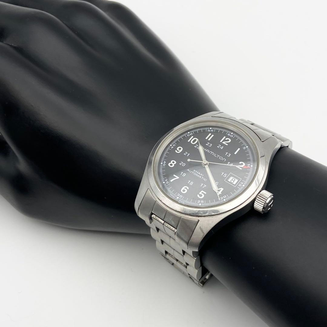 【稼働】Hamilton カーキフィールド 自動巻き 腕時計 デイト メンズ
