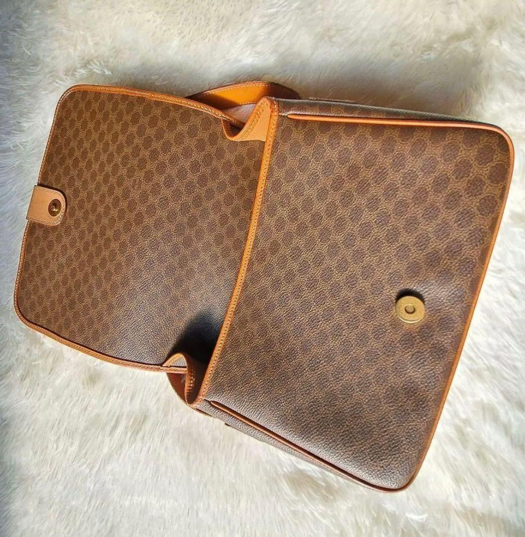 セリーヌ CELINE バッグ ガンチーニ金具 マカダム柄 フラップ PVC